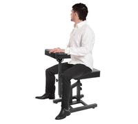 TAPMING Tabouret de travail, chaise de bureau sans roulettes, hauteur d'assise 43-61 cm, tabouret de travail jusqu'à 200 kg, chaise haute multi-usages, tabouret pivotant pour salon, spa et maison