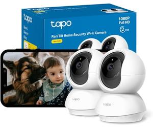 Tapo 1080P Camera Interieur WiFi 360° Connectée Lot de 2,C200P2 | Détection de Personne, Audio bidirectionnel, Vision Nocturne, Compatible avec Alexa et Google Assistant, pour Bébé ou Animaux