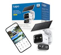 Tapo 2K+2K Camera Exterieur sans Fil Solaire Double Objectif,C645D KIT | Sans Angles Morts,Suivi IA des mouvements,Detection humains/animaux/véhicules avec Notifications Intelligentes, PIR Alarme