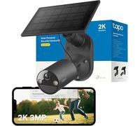 Tapo 2K Camera Exterieur sans Fil Solaire Détection IA,C411 KIT | Batterie 6400mAh jusqu'à 180j,Vision Nocturne Couleur,Notifications Intelligentes,Alarme avec détection de Mouvement,IP65