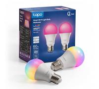 TP-Link Tapo Ampoule Connectée Wifi, Multicouleur, E27 compatible avec Alexa, Google Home et Siri, lot de 2 Tapo L530E