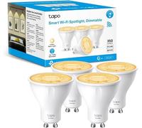 Tapo Ampoule Connectée Alexa GU10, Blanc Chaud LED Dimmable L610, 4 pièces | Commande vocale Alexa/Google, aucun hub requis, mode absence anti-intrusion, programme & minuterie, 2.9W (équivalent 50W)