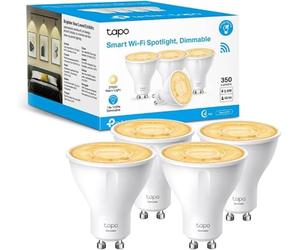 Tapo Ampoule Connectée Alexa GU10, Blanc Chaud LED Dimmable L610, 4 pièces | Commande vocale Alexa/Google, aucun hub requis, mode absence anti-intrusion, programme & minuterie, 2.9W (équivalent 50W)