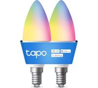 Tapo Ampoule Connectée WiFi, Ampoule LED E14 Multicolore 2500K-6500K, Dimmable 470Lm 4.8W (équivalent 40W), Fonctionne avec Alexa et Google Home, Economie d'énergie, Aucun hub requis, L430C(2-pack)