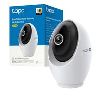 Tapo C260 Caméra de sécurité Domestique WiFi 4K 8MP, Zoom numérique 18x, Reconnaissance faciale, détection Intelligente AI, caméra de vidéosurveillance intérieure, Vision Nocturne, Mouvement Large