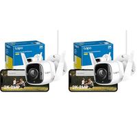 Tapo C310 Caméra de Surveillance WiFi extérieur 3MP, Vision Nocturne à 30 m, détection de Mouvement, étanche IP66, Notification d'alarme, Audio bidirectionnel, Compatible Alexa et Google (Lot de 2)