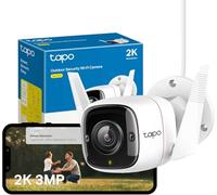 Tapo Caméra Surveillance WiFi extérieur TAPO C310, 2K(3MP), étanche IP66, vision nocturne, Détection de personne et alarme sonore, Compatible avec Alexa et Google Assistant