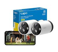 Tapo C420S2 Caméra de sécurité extérieure sans Fil QHD 2K avec concentrateur Inclus, Batterie Rechargeable de 180 Jours, 4 MP, Vision Nocturne en Couleur, détection AI, Stockage SD, Fonctionne