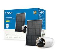 Tapo C460 KIT Caméra de Surveillance Extérieure 4K 8MP avec Panneau Solaire, Vision Nocturne Couleur Starlight, Wi-FI Dual-Band, Base Magnétique, Détection AI Gratuite, Batterie 10000mAh