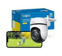 Tapo C520WS Caméra de sécurité extérieure inclinable/orientable, caméra extérieure WiFi 2K 4MP, Suivi de Mouvement à 360°, Pas de Frais mensuels, détection AI, Vision Nocturne Couleur Starlight, IP66