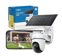Tapo C610 Kit 2K 3MP Caméra WiFi Extérieur sans Fil avec Panneau Solaire, 360° PTZ Caméra Surveillance à Batterie 6700mAh, Détection Humaine, Vision Nocturne à Couleurs, Suivi AI, IP65