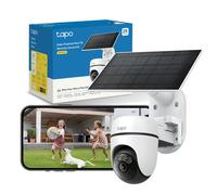 Tapo C610 Kit Caméra WiFi solaire 2K QHD WiFi, rotation 360°, détection intelligente, vision nocturne couleur, projecteur intégré