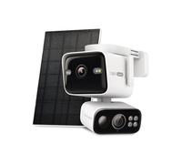 Tapo C675D KIT - Caméra de Surveillance Solaire Extérieure 4K Double Objectif - Caméra WiFi - Ultra Grand-Angle 169° + Téléobjectif Zoom 5X, Suivi Automatique IA 360°, Capture Continue 24/7 AOV