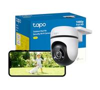 Tapo Caméra de sécurité Wi-Fi panoramique 1080p Full HD extérieure/inclinable, détection de mouvement intelligente à 360°, IP65, résistant aux intempéries, vision nocturne, stockage de cartes SD et