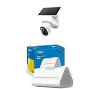 Tapo H500 Hub intelligent pour la maison + Tapo C660 Kit Caméra de Surveillance extérieure avec Panneau Solaire 4K 8MP360°, Vision Nocturne, Batterie 10000 mAh, Alarme Rapide et antivol