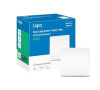 Tapo Interrupteur Intelligent 1 Voie, Commande Vocale, Mode Absent, Pas de Neutre Nécessaire, Batterie Incluse, Fonctionne Avec Alexa et Google, Concentrateur Requis Séparément (S210)
