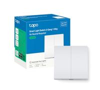Tapo Interrupteur intelligent 2 interrupteurs 1 voie, commande vocale, piles incl., Alexa & Google