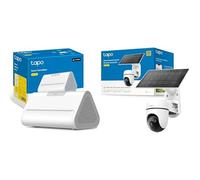 Tapo KIT 2X 3K Caméra de Surveillance extérieure Solaire 360° + Tapo H500 Hub intelligent pour la maison, alarme intégrée, connectez jusqu'à 16 caméras