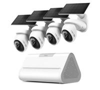 Tapo KIT 4 caméras C660 Caméra de Surveillance WiFi extérieure avec Panneau Solaire 4K 8MP H500 Hub Intelligent pour la Maison