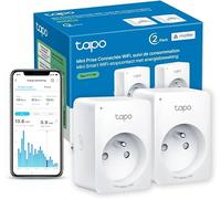 TP-Link Pack 2 mini prises WiFi Tapo P110M – suivi de consommation, Compatible Matter – Blanc