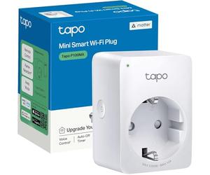 Tapo Matter Prise Connectée WiFi, Prise Intelligente Compatible avec Alexa, 10A Type F, Contrôler Le radiateur, la cafetière, la Lampe à Distance, Tapo P100MA
