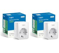 Tapo Matter Prise Connectée WiFi, Prise Intelligente Compatible avec Alexa, Google Home et SmartThings, 10A Type F, Contrôler Le radiateur, la cafetière, la Lampe à Distance, Tapo P100M (Lot de 2)