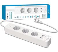 Tapo Multiprise Connectée WiFi, 3 prises indépendantes et 3 ports USB charge rapide (1 Type C+2 Type A), 10A Type F, compatible avec HomeKit, Alexa et Google Home, Contrôler l'aquarium, Tapo P300