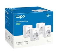 Tapo Prise Connectée WiFi, Prise Intelligente compatible avec Alexa et Google Home, 10A Type F, Contrôler le radiateur, la cafetière, la lampe à distance, aucun hub requis, Tapo P100(4-pack)