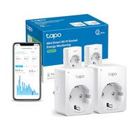 Tapo Prise Connectée WiFi, Suivi de consommation, 16A Type F, compatible avec Alexa et Google Home, Contrôler le radiateur, le chauffage, Économie d'énergie, Commande vocale, Tapo P110(2-pack)