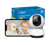 Tapo Tapo C220 Caméra de sécurité d'intérieur 2K QHD Pan/Tilt WiFi Détection AI Couverture visuelle 360° Vision Nocturne Mode confidentialité Personnalisable Stockage Cloud et Local Fonctionne avec