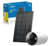 Tapo TC82 KIT Caméra de sécurité solaire à batterie 2K 3 MP pour l'extérieur, sans entretien, vision nocturne en couleur, caméra extérieure sans frais mensuels, détection intelligente de personnes