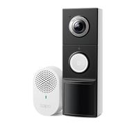 Tapo TP-Link D225 Caméra vidéo Intelligente avec Carillon, Batterie ou Filaire, Vision Nocturne Couleur 2K QHD, Vue Ultra Large de la tête aux Pieds, Appel en Sonnerie, détection Intelligente AI,