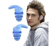 Tapones Para Los Oídos Para Nadar Niños | Fundas Para Los Oídos Con Diseño De Aleta De Tiburón Para Nadar - Tapones Para Los Oídos De Natación De Silicona, Aislamiento Acústico De 3 Capas, Caja De Alm