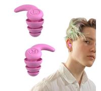 Tapones Para Los Oídos Para Nadar Niños | Fundas Para Los Oídos Con Diseño De Aleta De Tiburón Para Nadar - Tapones Para Los Oídos De Natación De Silicona, Aislamiento Acústico De 3 Capas, Caja De Alm