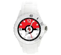 TAPORT Montre à quartz avec bracelet en silicone blanc pour les fans de monstres de poche