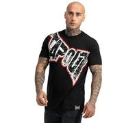 Tapout Bernardino T-Shirt, Noir/Écru/Rouge, M Homme