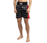 Tapout Brawley Short de Boxe, Noir/Rouge/Gris, L Hommes
