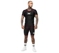 Tapout Cristal T-Shirt Fonctionnel, Noir/Blanc/Rouge, L Homme