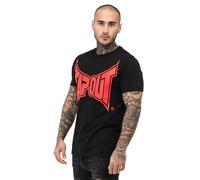 Tapout Logo Tee T-Shirt, Noir/Rouge, M Hommes