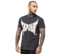 Tapout T-Shirt pour Homme, Coupe Normale, avec Logo, Anthracite/Blanc cassé, M