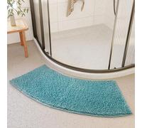 Tappetino de douche incurvé, Tapis de bain antidérapant en forme de éventail, Tapis de baignoire 40 x 100 cm ultra-absorbant, Tapis de Bain Courbé, Convient pour la salle de bain, antidérapant pour la