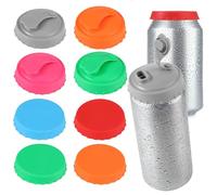 Tappi per Lattine Bibite 8 Pezzi Coperchi in Silicone per Bevande Coperchi per Lattine Birra di Bevande Riutilizzabili per Sodio, Bevande, Birra
