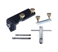 Tapping Drill Jig - Assistant de profil en aluminium, Guide de coupe de précision | Outil de positionnement de fabrication de matériel professionnel, construction en bois massif en métal,