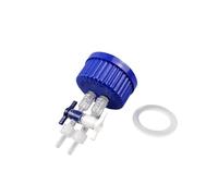 Tappo di sicurezza GL45 Bouchon de sécurité bleu GL45 for bouteille de liquide usagé avec valve de sécurité (lot de 1)(Double Holes)