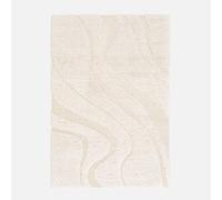Tappy Intérieur Shaggy Motif avec relief crème, Amy, 290 x 200 x 3,5 cm
