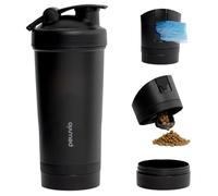 Tappy Portable Bouteille d’Eau Chien 4en1, Eau 450 ML, Voyage | Gourde Chien avec Bol Intégré, Réservoir Croquettes 150 ml, Distributeur de Sacs, Anti-Fuite, Attache Sac et Randonnée