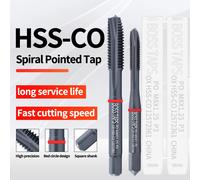TAPS BOSS HSS-CO Bague rouge JIS Standard avec spirale OX, taraud pointu M2 M3 figuré M5 M6 M7 M8 M9 M10 M11 M12 Tarauds filetés M5X0.35