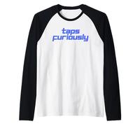 Taps Furiously Funny Mobile Gaming Joke for Tapping Screen Manche Raglan