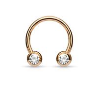 Tapsi´s Coolbodyart ®| Piercing Fer à Cheval Horseshoe Acier INOX Acier Chirurgical 316L Cristal Versch.Farben et Tailles