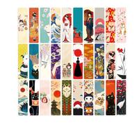 Tapufitil 30 pièces Marque-pages japonais en papier avec motifs traditionnels, ensemble de marque-pages pour lecteurs, amateurs de livres, fans du Japon, études et usage quotidien